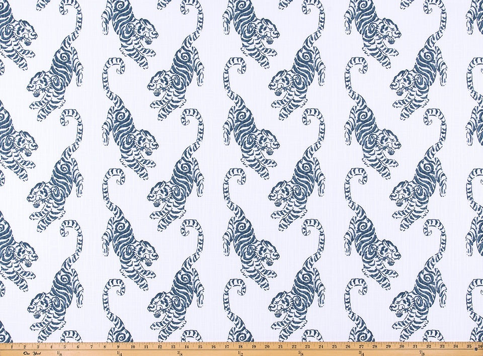 Exotic Blue Tiger Curtain Panels
