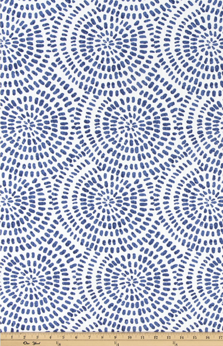 Cobalt Blue Watercolor Dot Table Runner