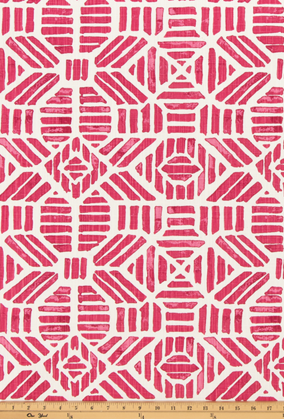 Hot Pink Geometric Pillow Cover
