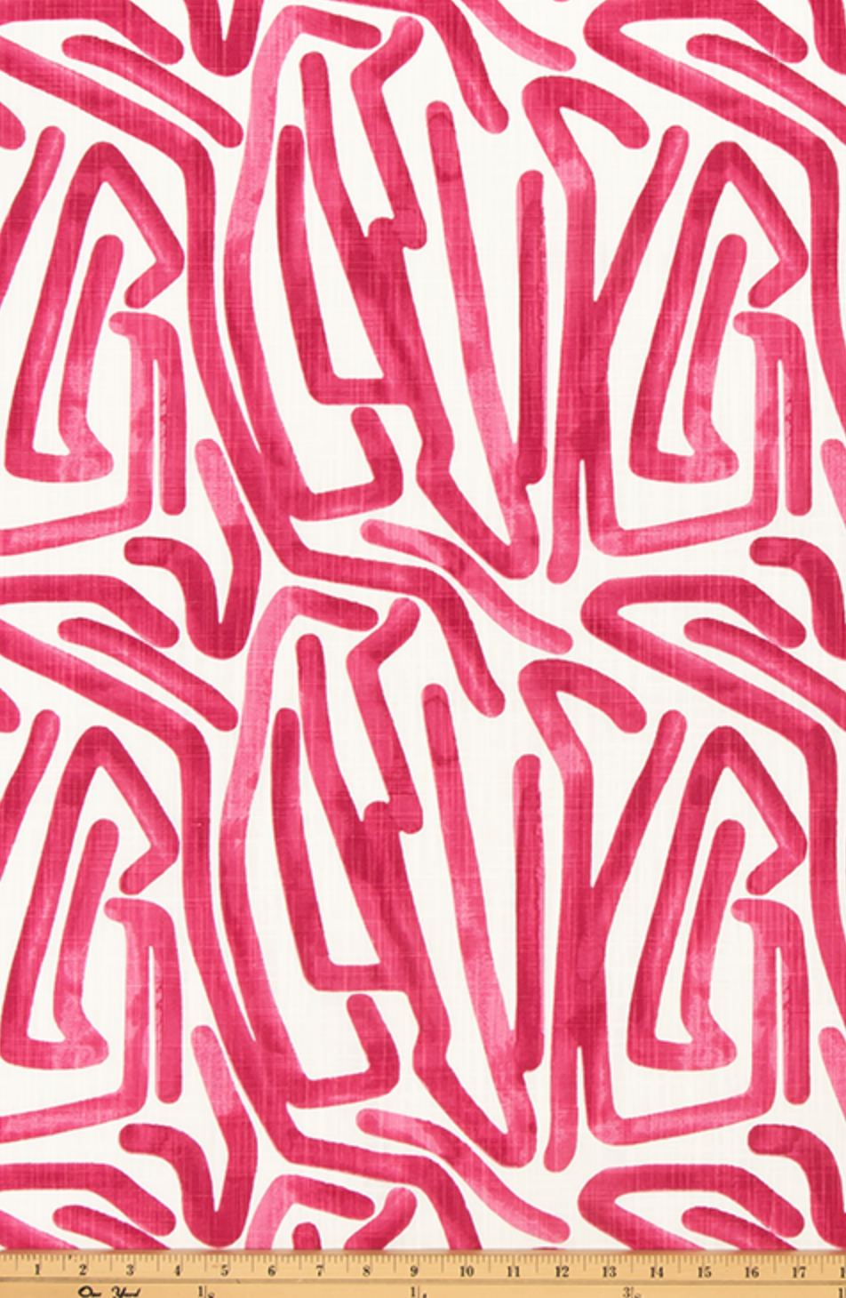 Hot Pink Abstract Scribble Pillow Cover