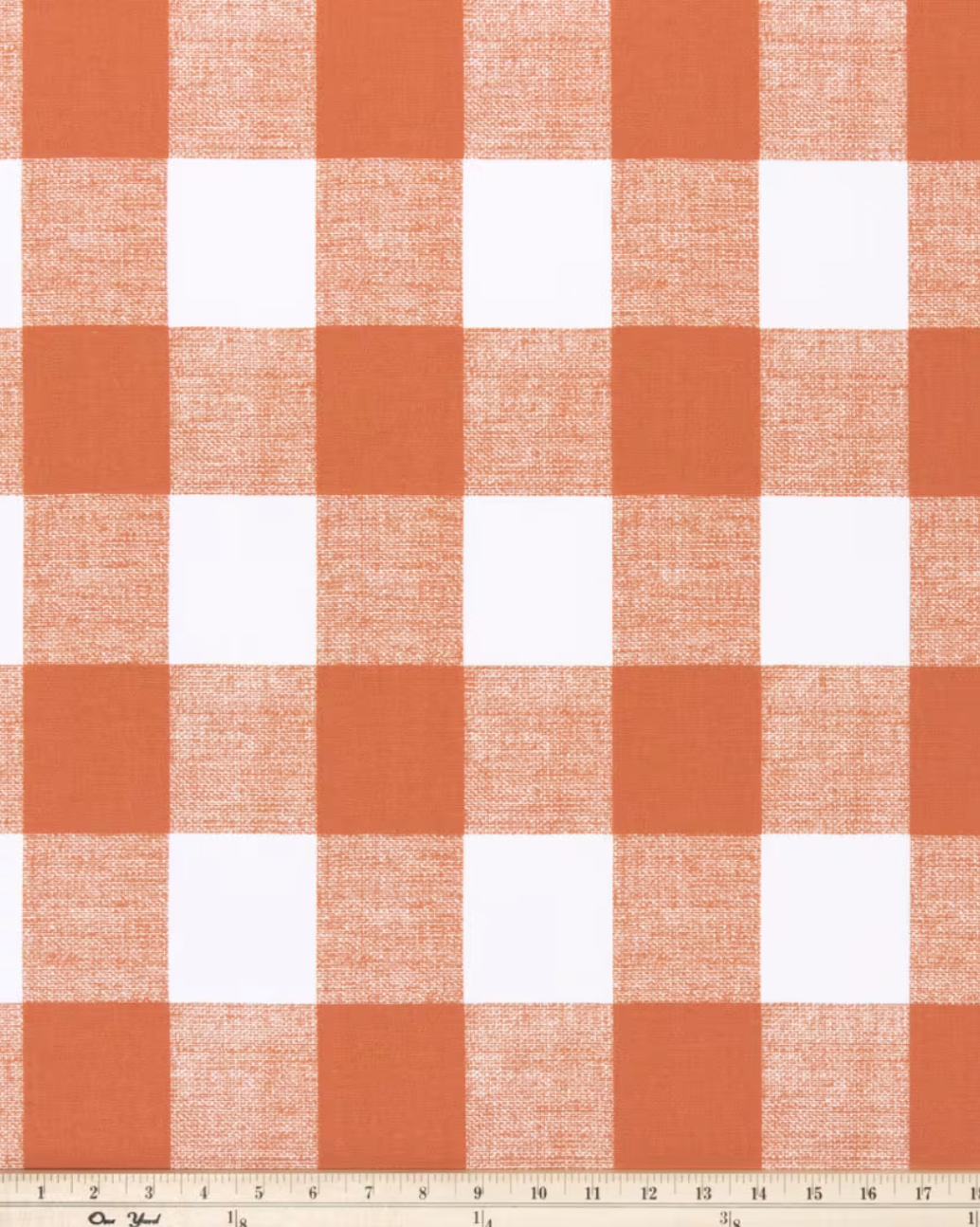 Orange Buffalo Check Table Runner