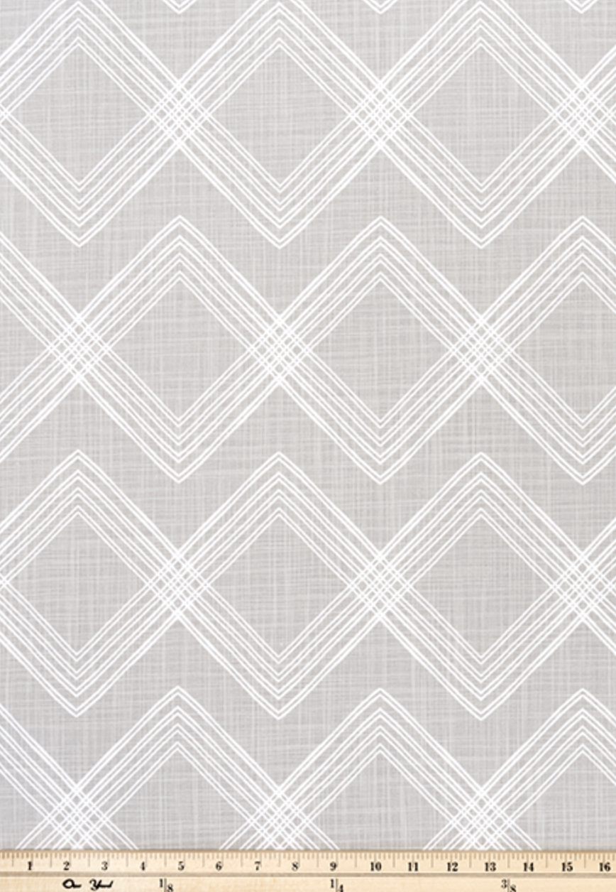 French Grey Zig Zag Table Runner