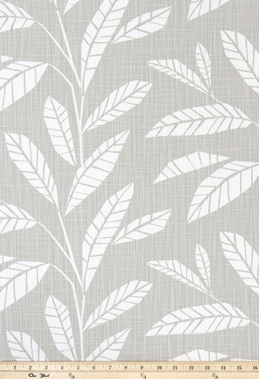 French Grey Leaf Table Runner