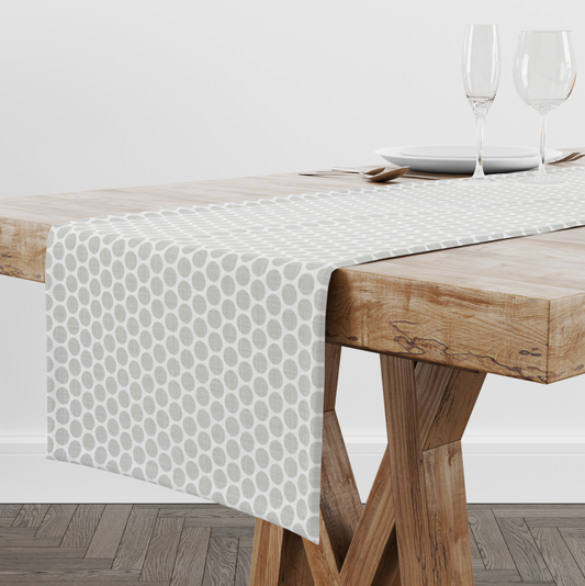 French Grey Dot Table Runner