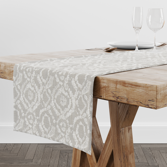 Boho French Grey Table Runner