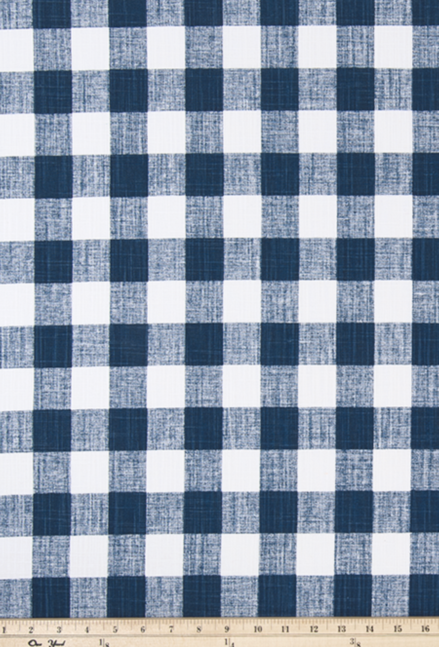 Italian Denim Small Buffalo Check Table Runner