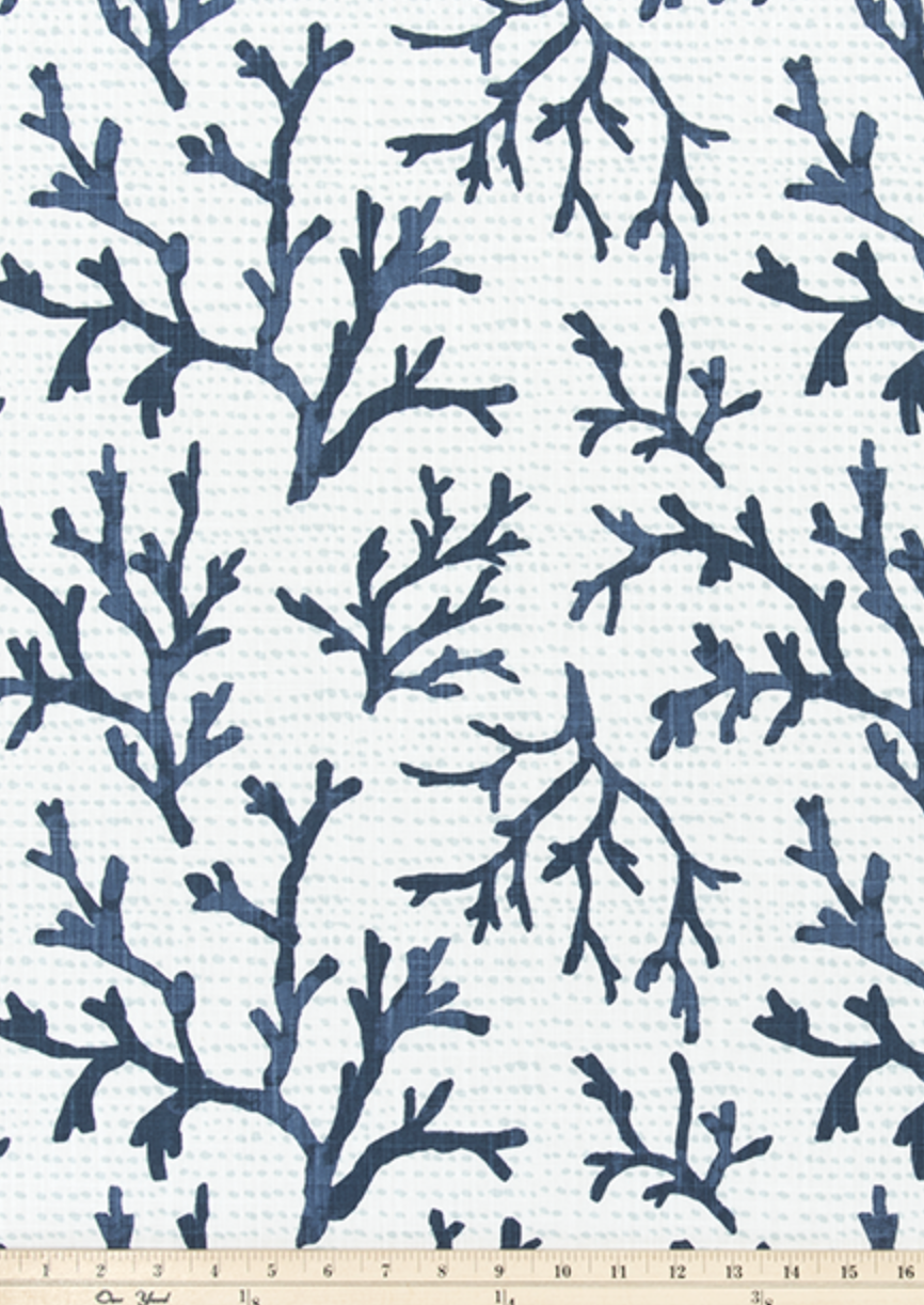 Italian Denim Coral Table Runner