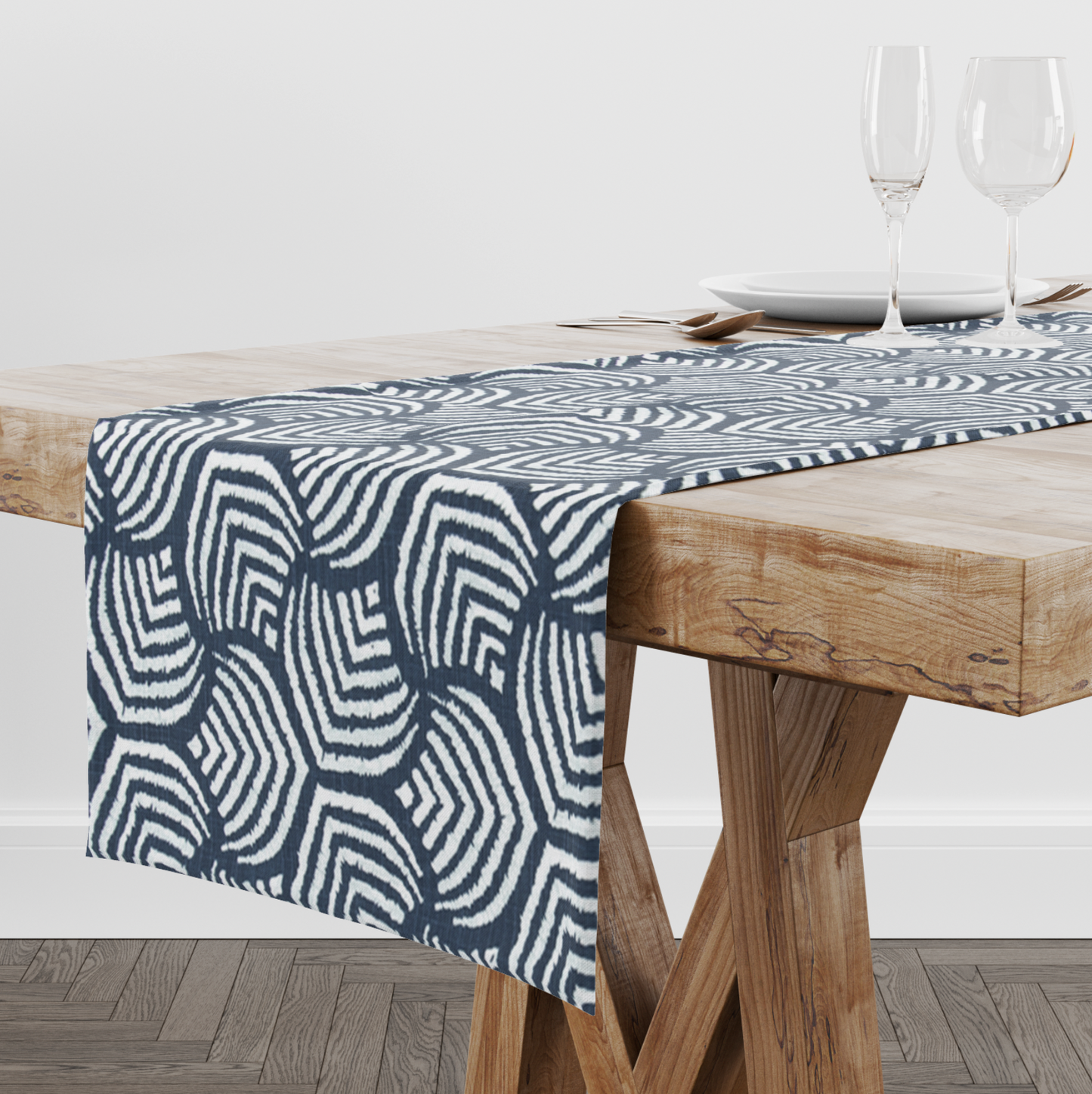 Italian Denim Shell Inspired Table Runner