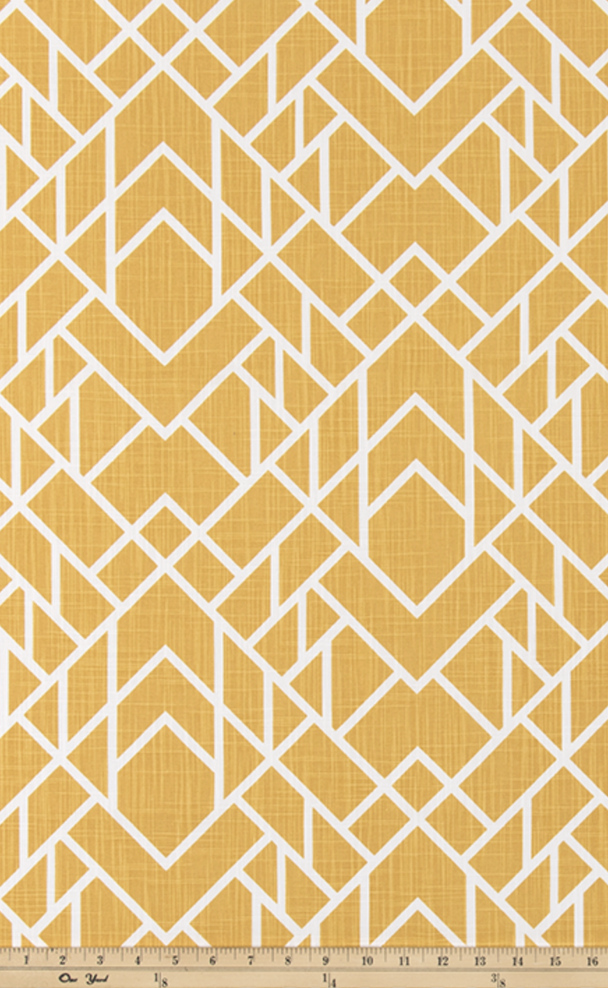 Yellow Geometric Diamond Table Runner