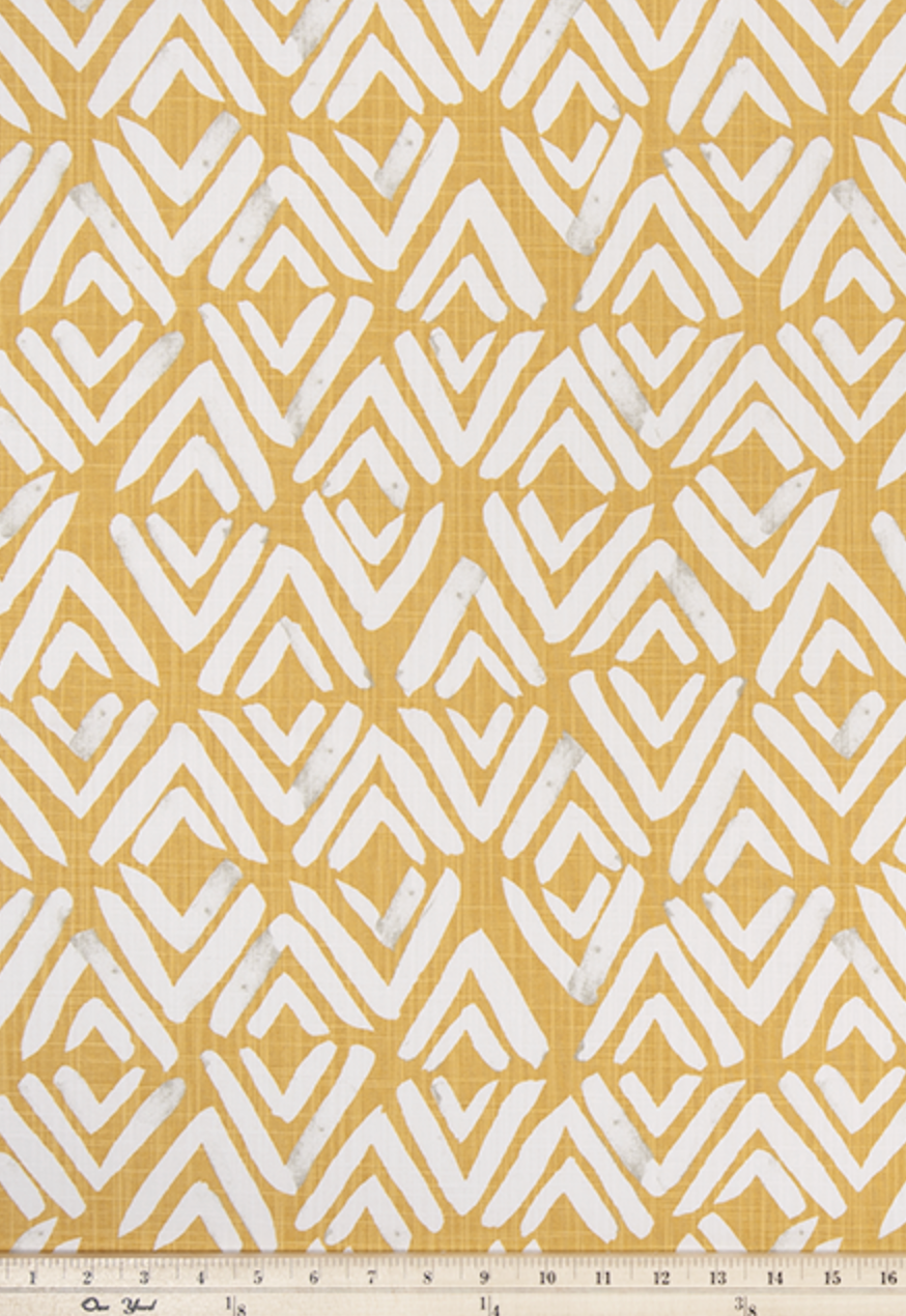 Yellow Abstract Diamond Table Runner