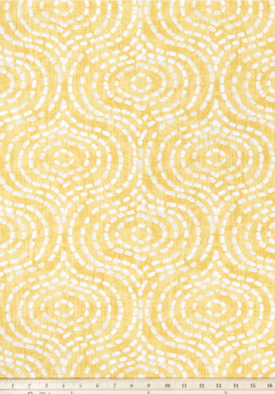 Yellow Abstract Dot Table Runner