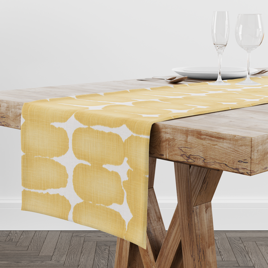 Yellow Shibori Table Runner