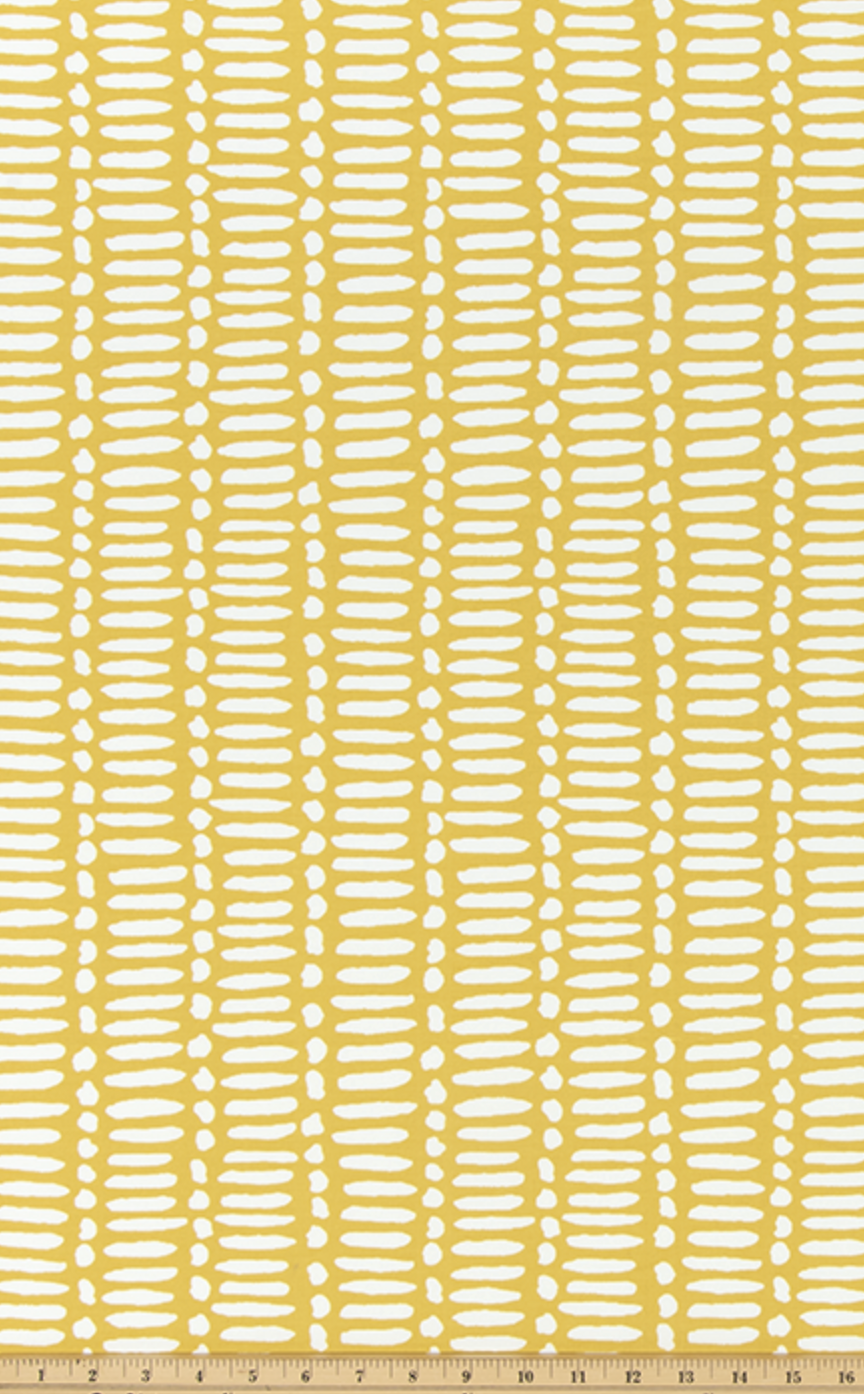 Yellow Abstract Stripe Outdoor Pillow Cover