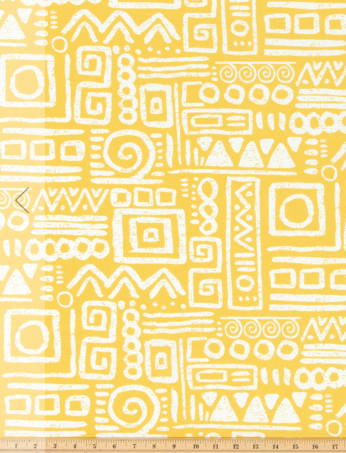 Yellow Hieroglyphic Inspired Outdoor Pillow Cover