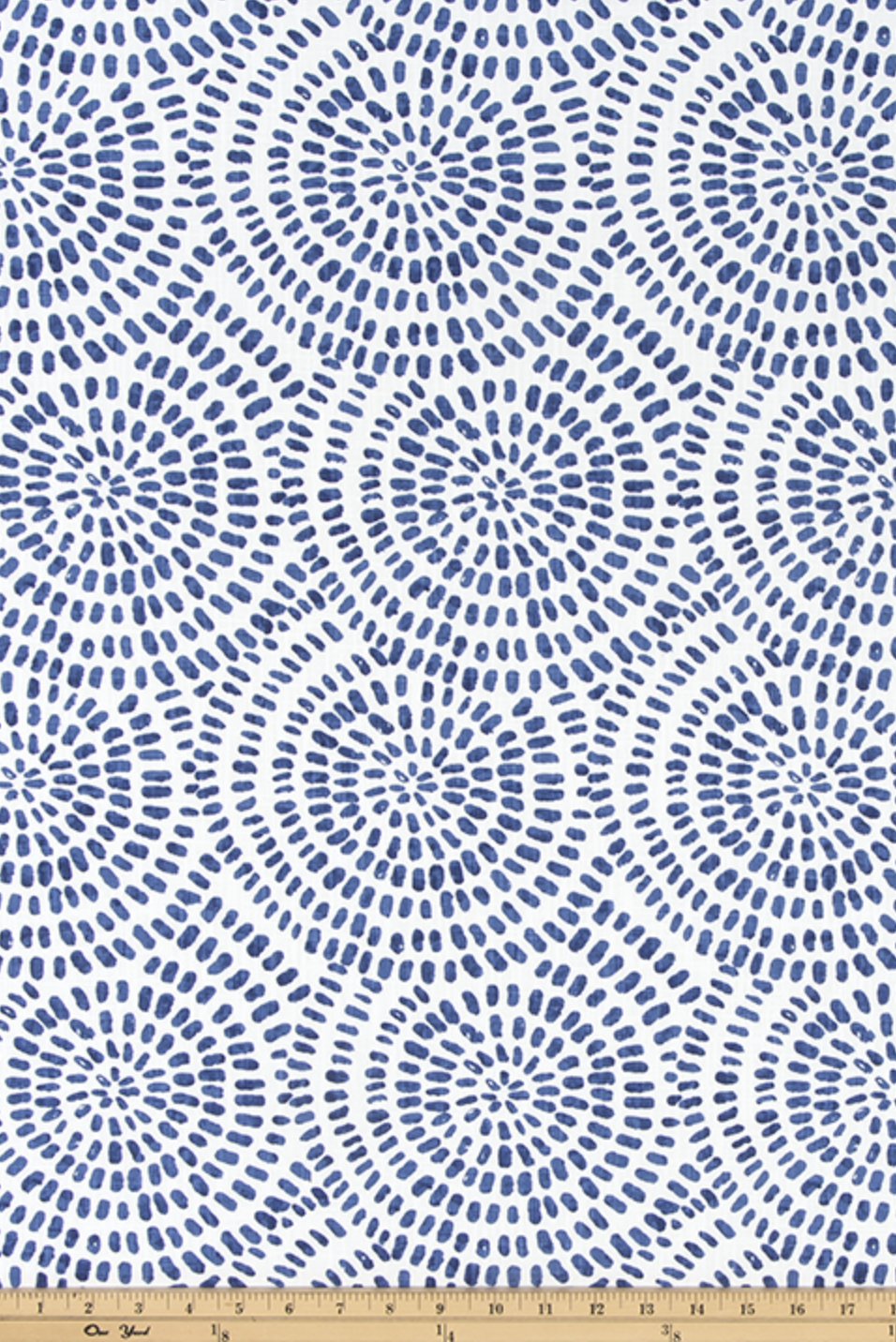 Cobalt Blue Dotted Circles Pillow Cover