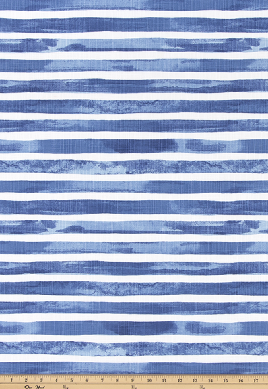 Cobalt Blue Watercolor Stripe Pillow Cover