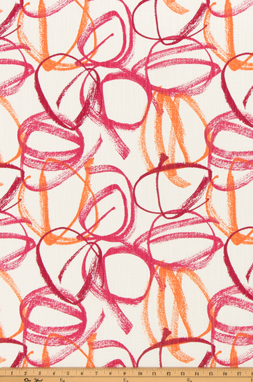 Fuchsia Pink and Orange Abstract Circles Pillow Cover