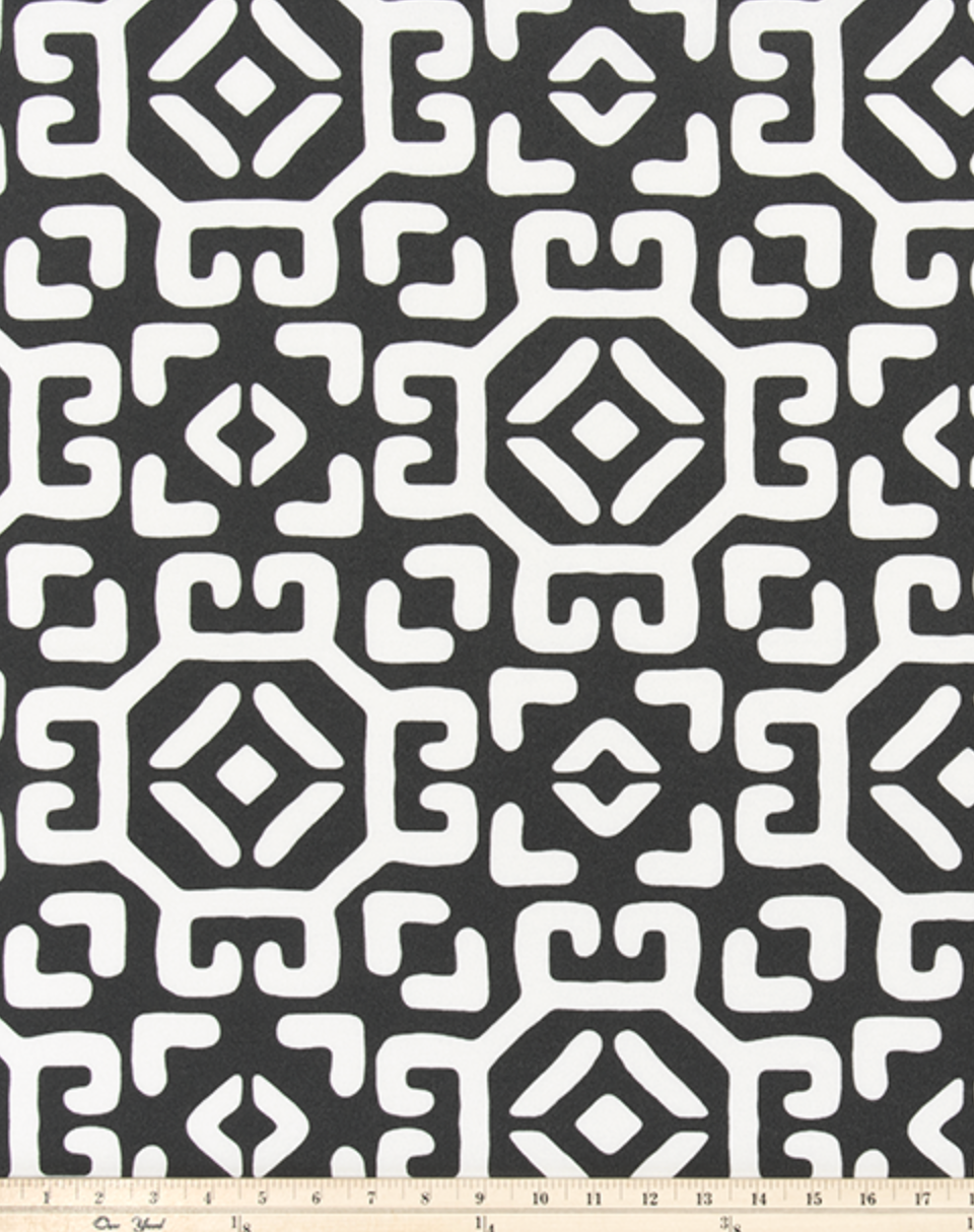 Black and White Abstract Gate Outdoor Pillow Cover