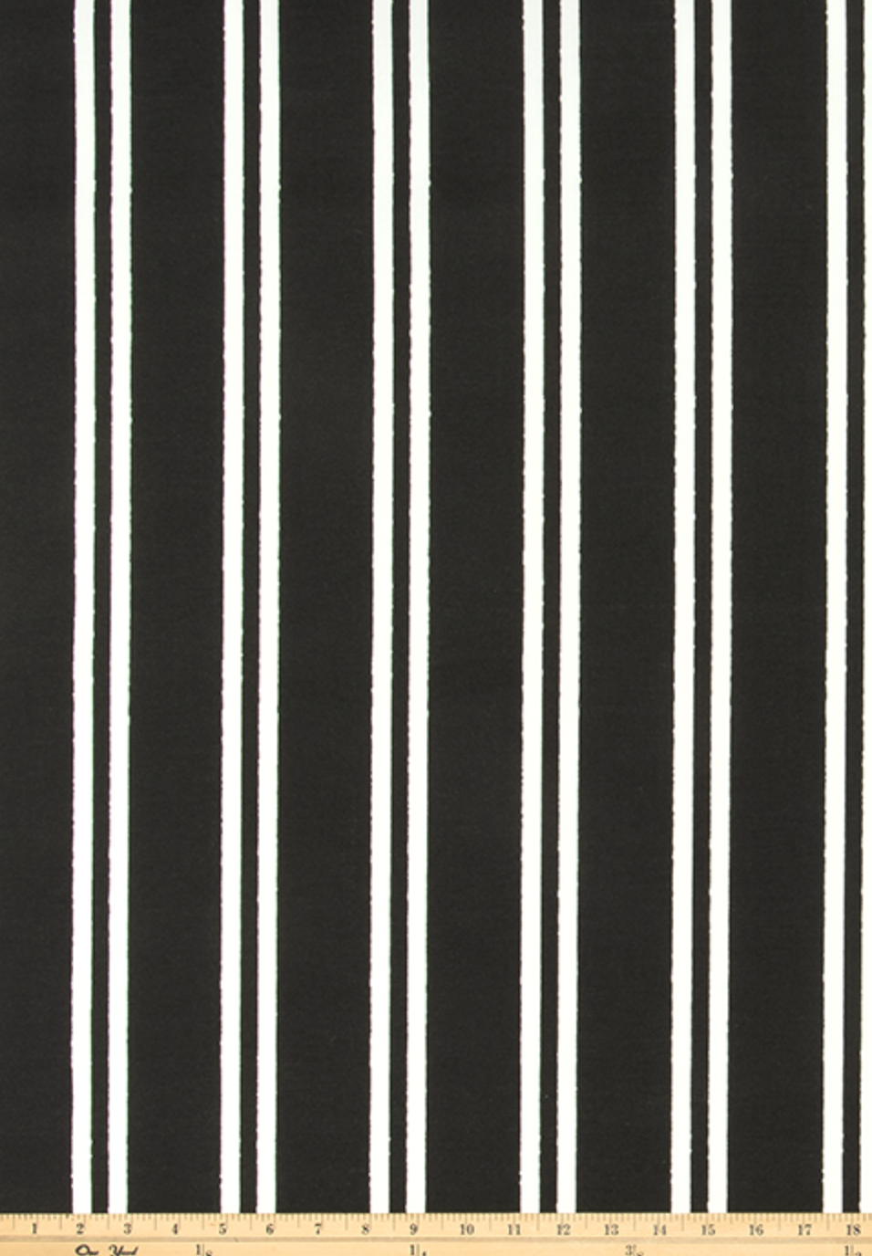 Black Double Stripe Outdoor Pillow Cover