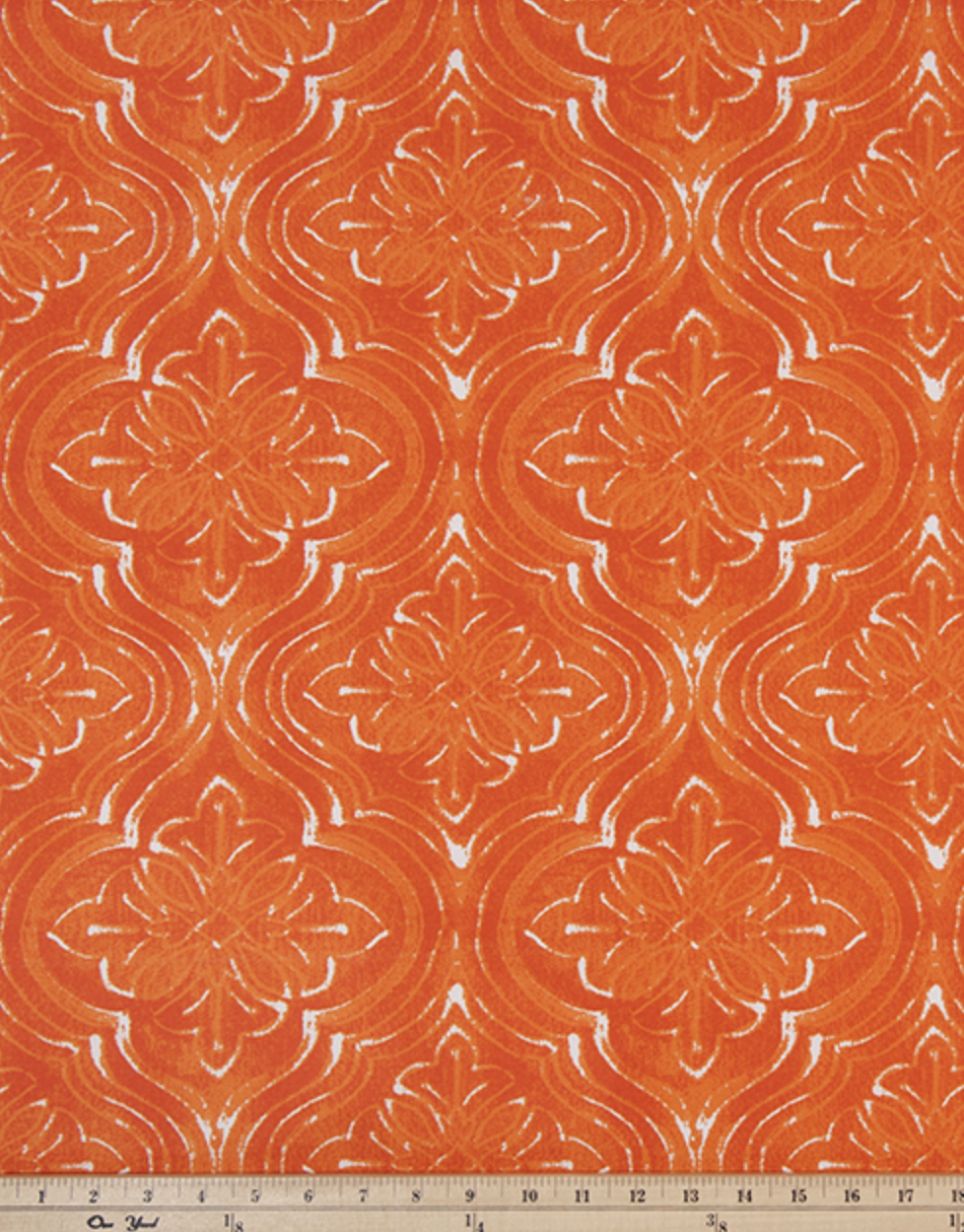 Orange Abstract Tile Outdoor Pillow Cover