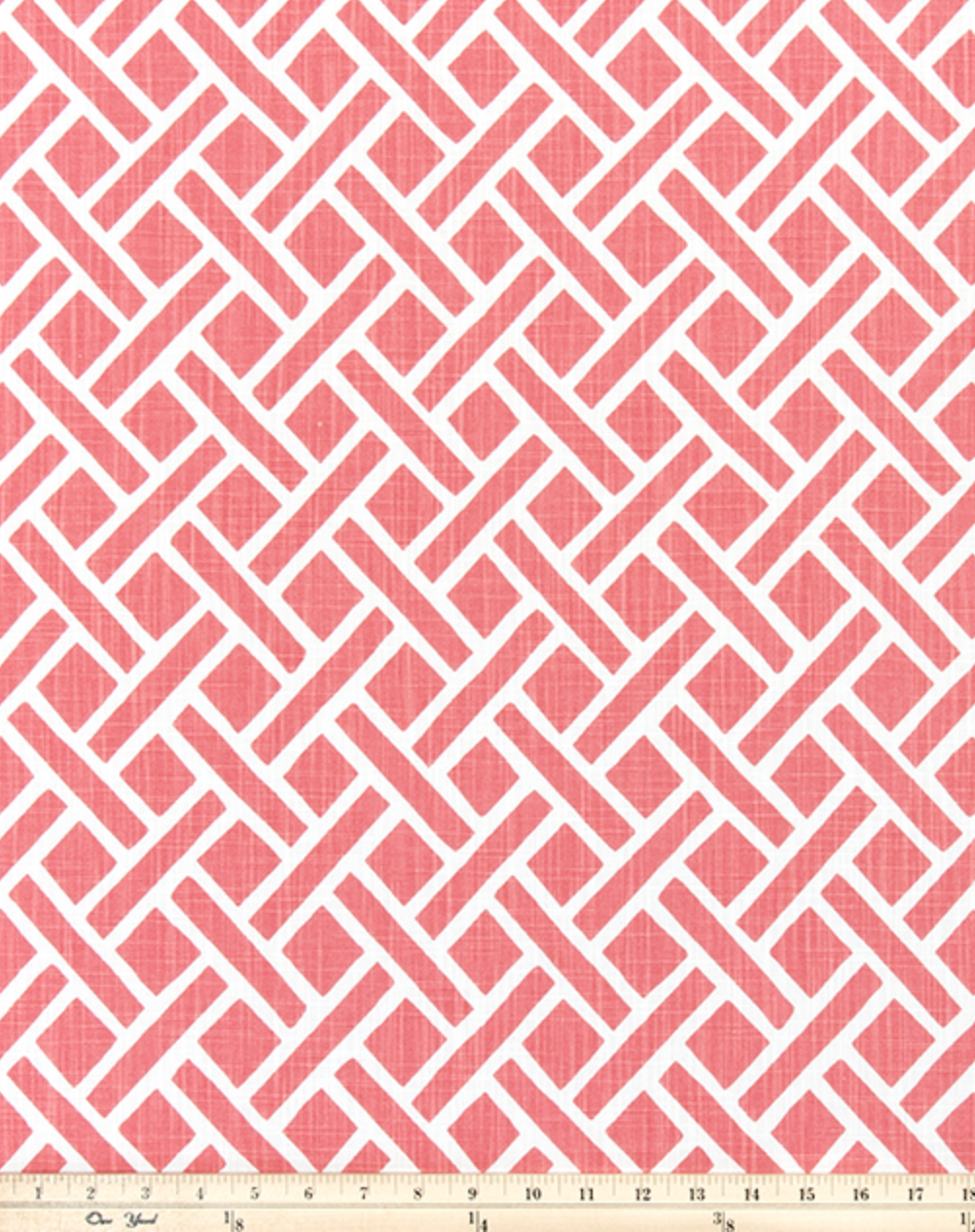 Salmon Pink Lattice Inspired Pillow Cover