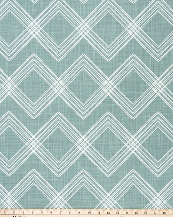 Green and White Contemporary Zig Zag Table Runner