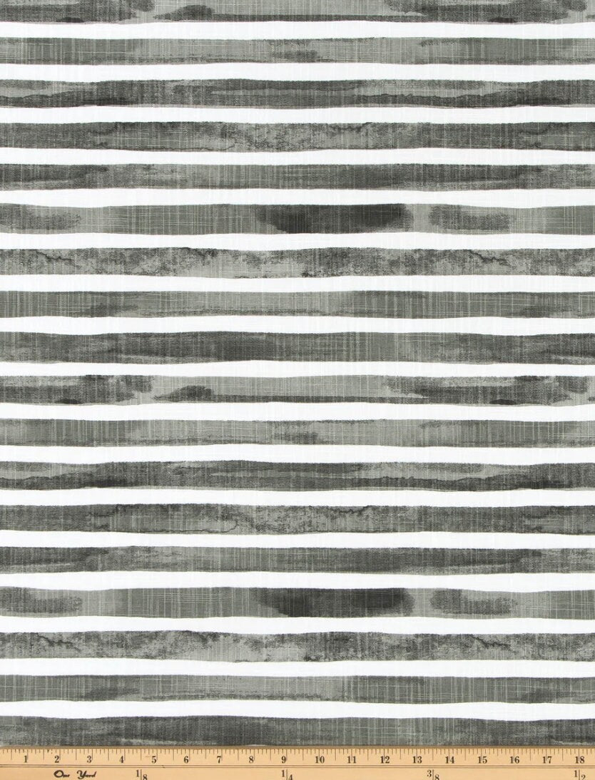 Black Watercolor Horizontal Stripe Table Runner