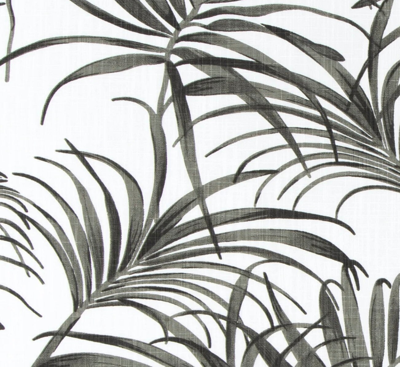 Black and White Tropical Watercolor Table Runner