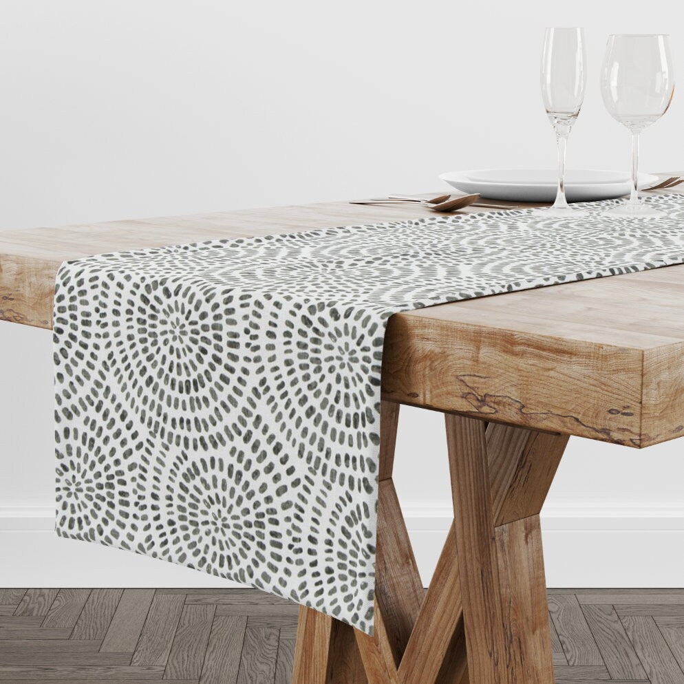 Black Dot Table Runner