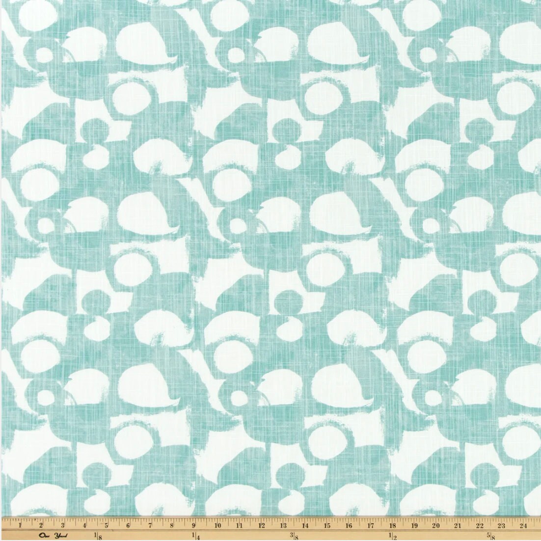 Aqua Abstract Bubble Table Runner