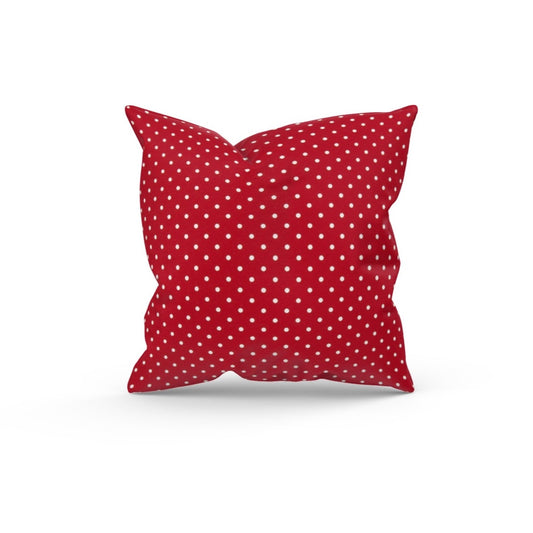 Bright Red Mini Dot Outdoor Pillow Cover