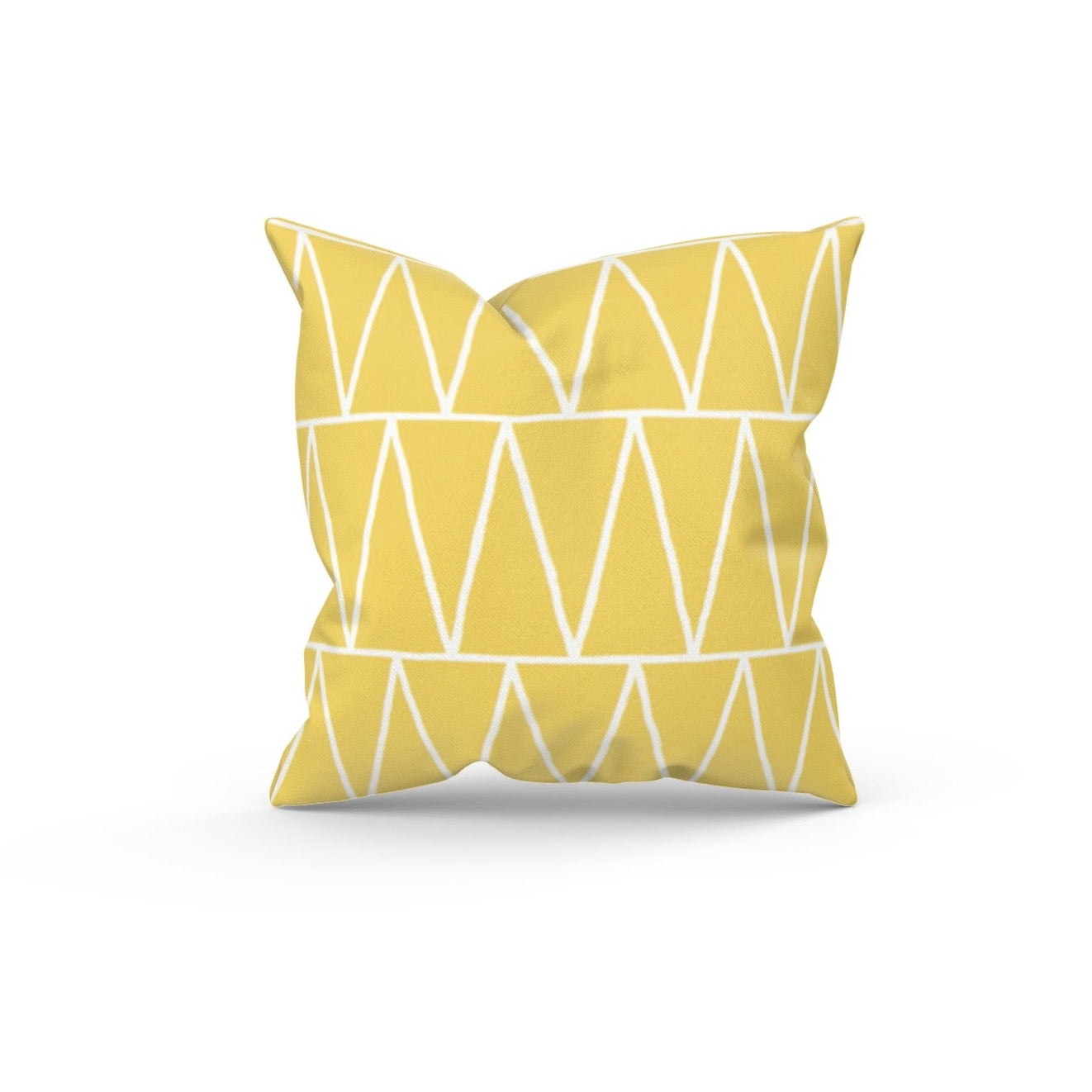 Yellow Geometric Triangle Outdoor Pillow Cover