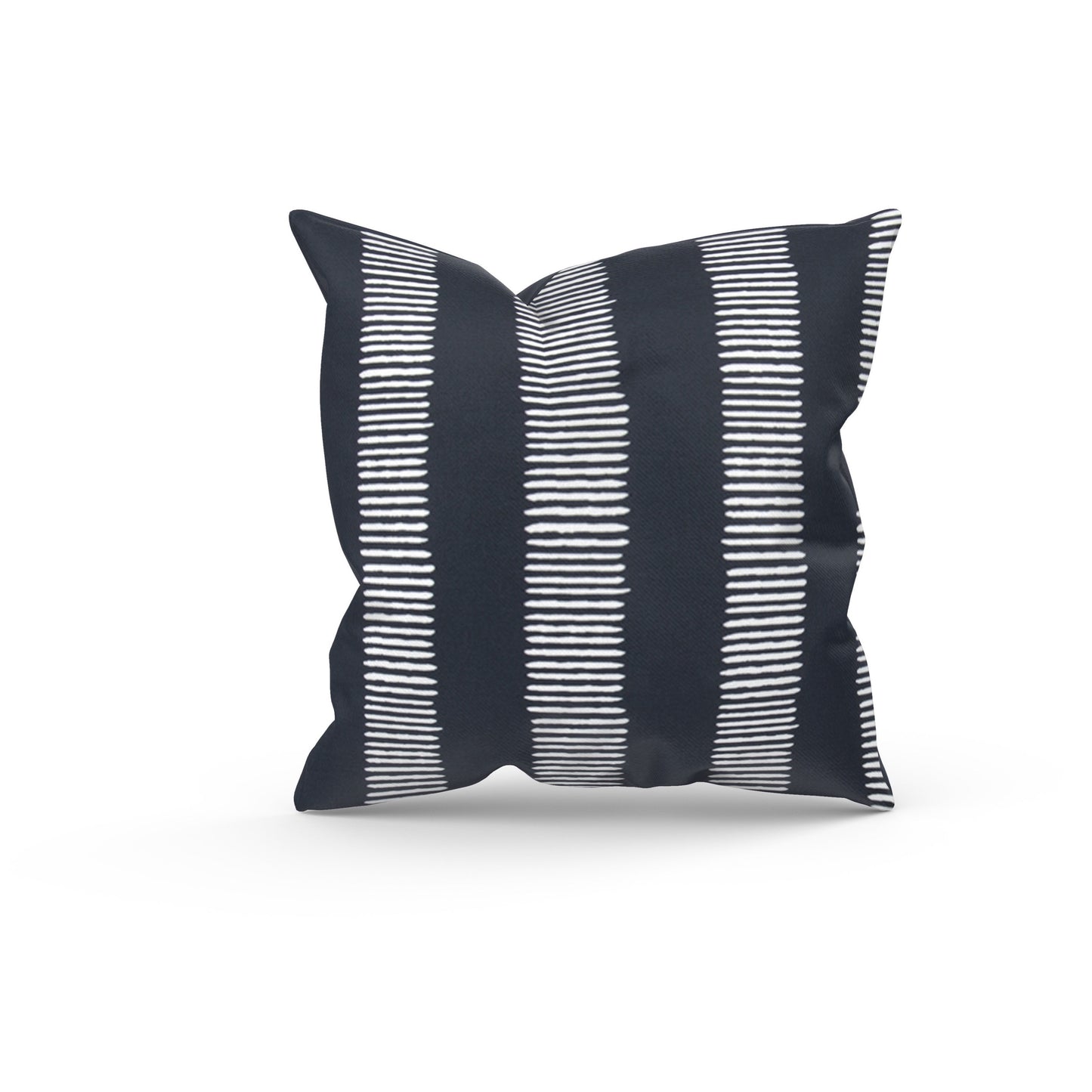 Navy Blue Abstract Stripes Outdoor Pillow Cover