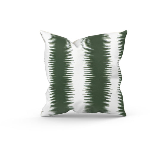 Green Abstract Stripes Outdoor Pillow Cover