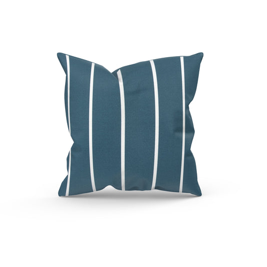 Teal Stripe Outdoor Pillow Cover