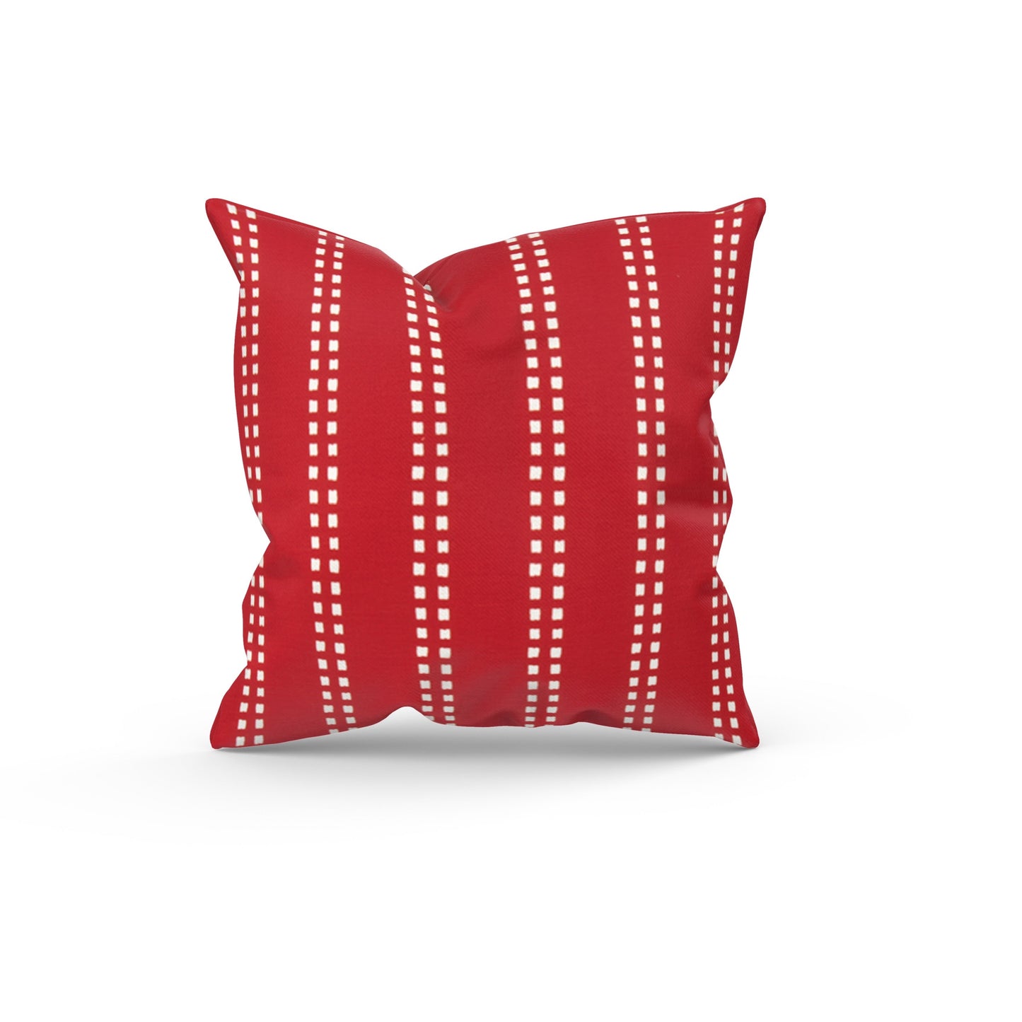 Bright Red Contemporary Stripe Outdoor Pillow Cover