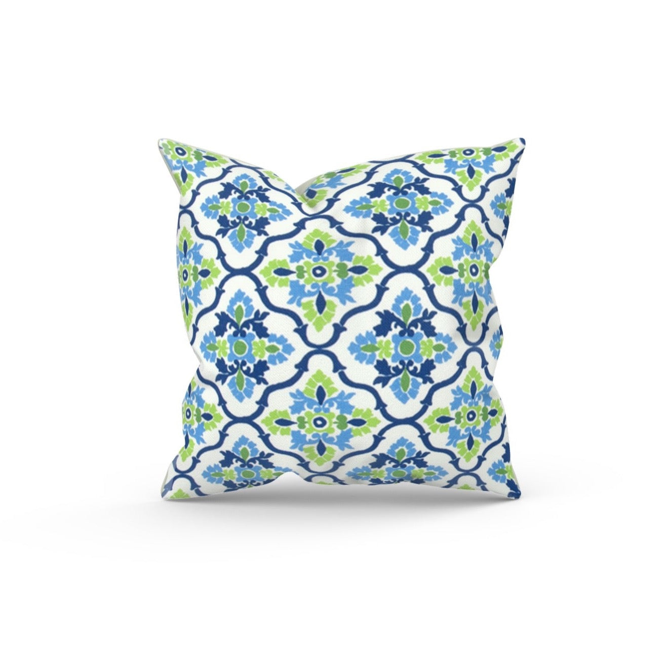 Blue Green Gate Inspired Outdoor Pillow Cover