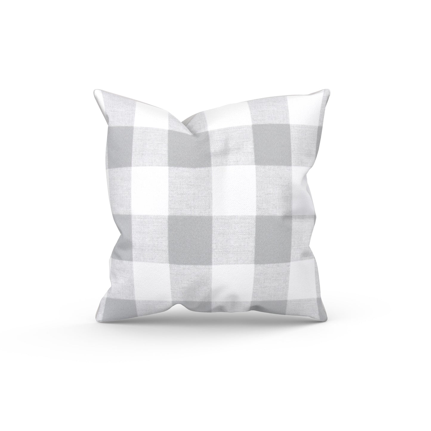 Grey Buffalo Check Outdoor Pillow Cover