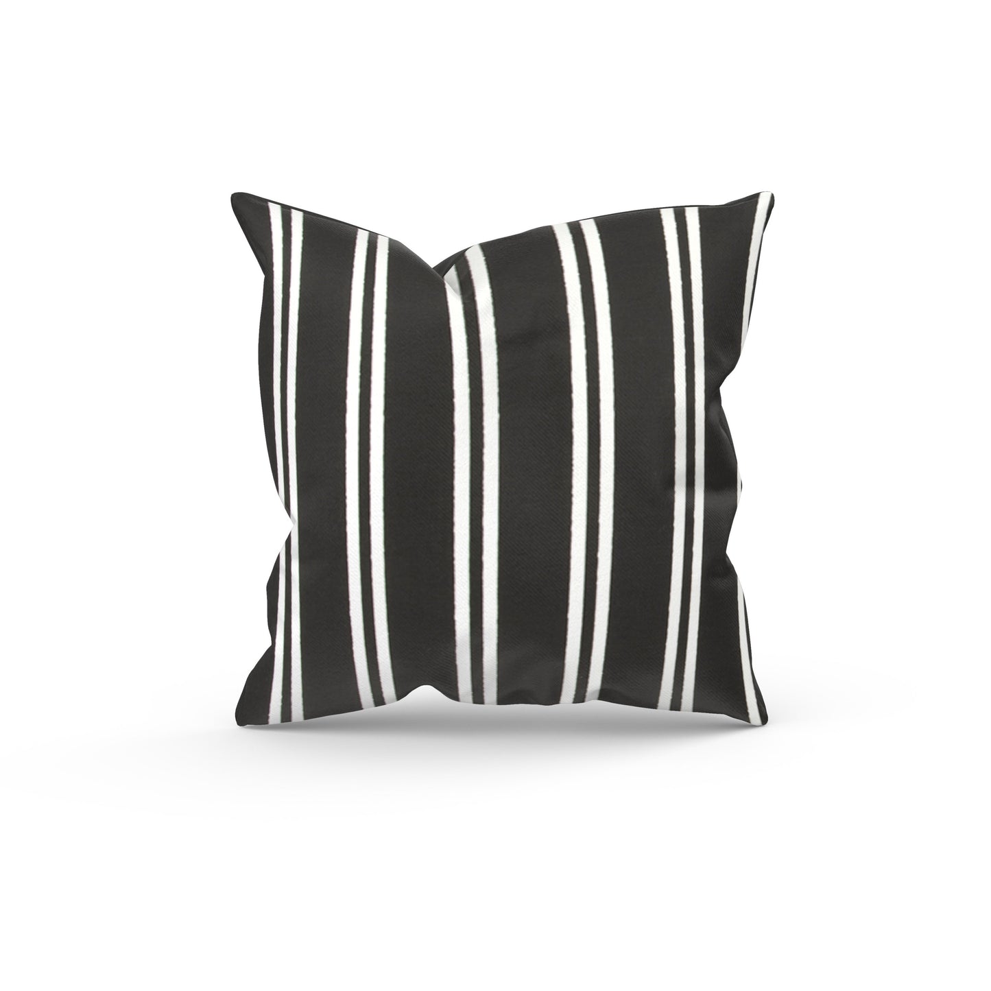 Black Double Stripe Outdoor Pillow Cover