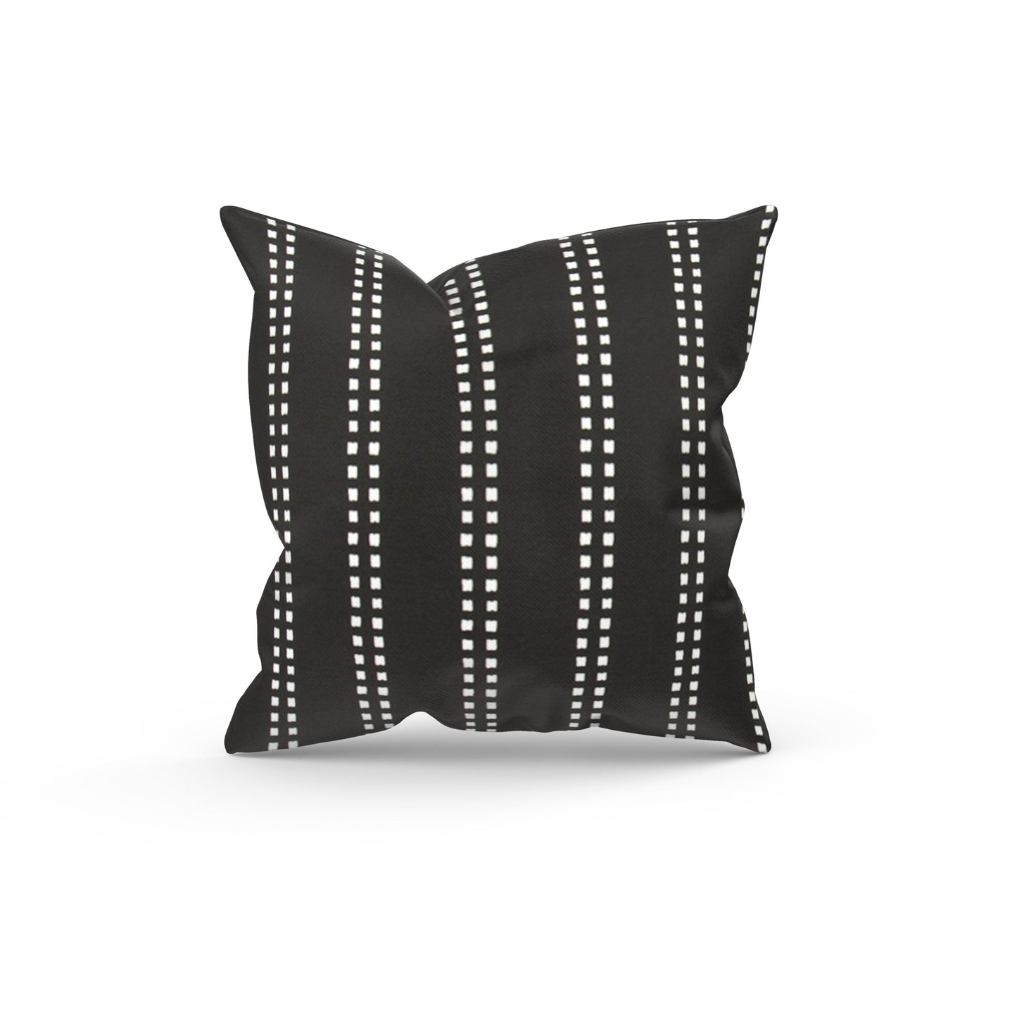 Black Abstract Double Stripe Outdoor Pillow Cover