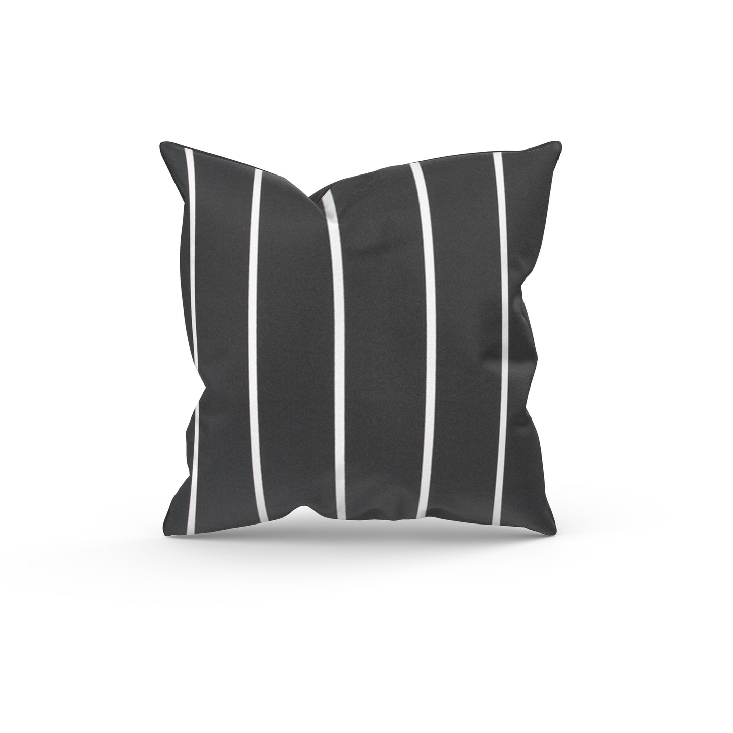 Black Wide Stripe Outdoor Pillow Cover