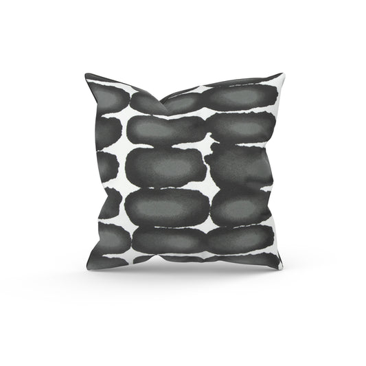 Black Shibori Outdoor Pillow Cover