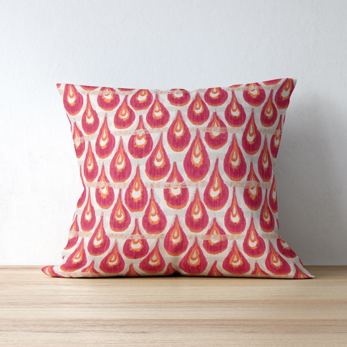 Fuchsia Pink Abstract Raindrop Pillow Cover