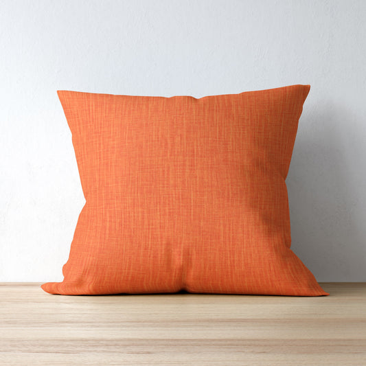 Solid Bright Orange Pillow Cover