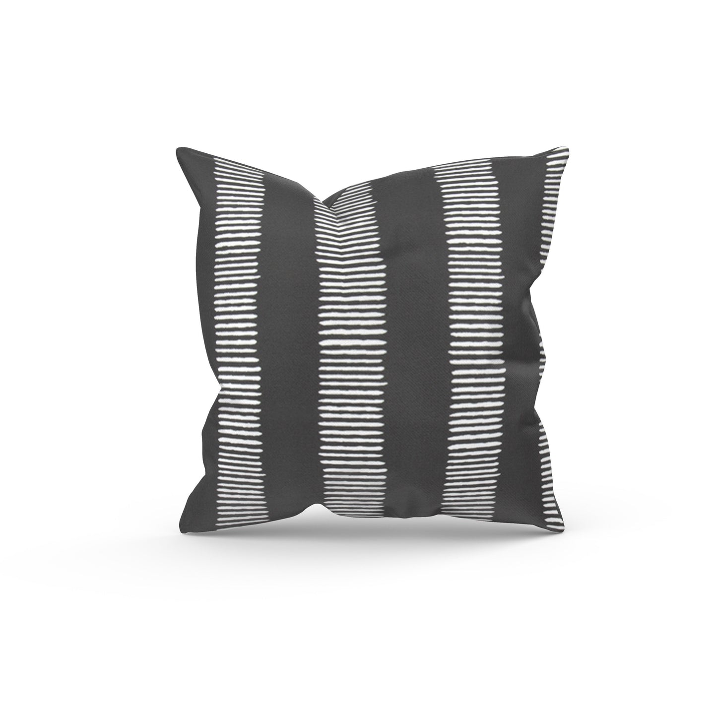 Dark Grey Abstract Striped Outdoor Pillow Cover