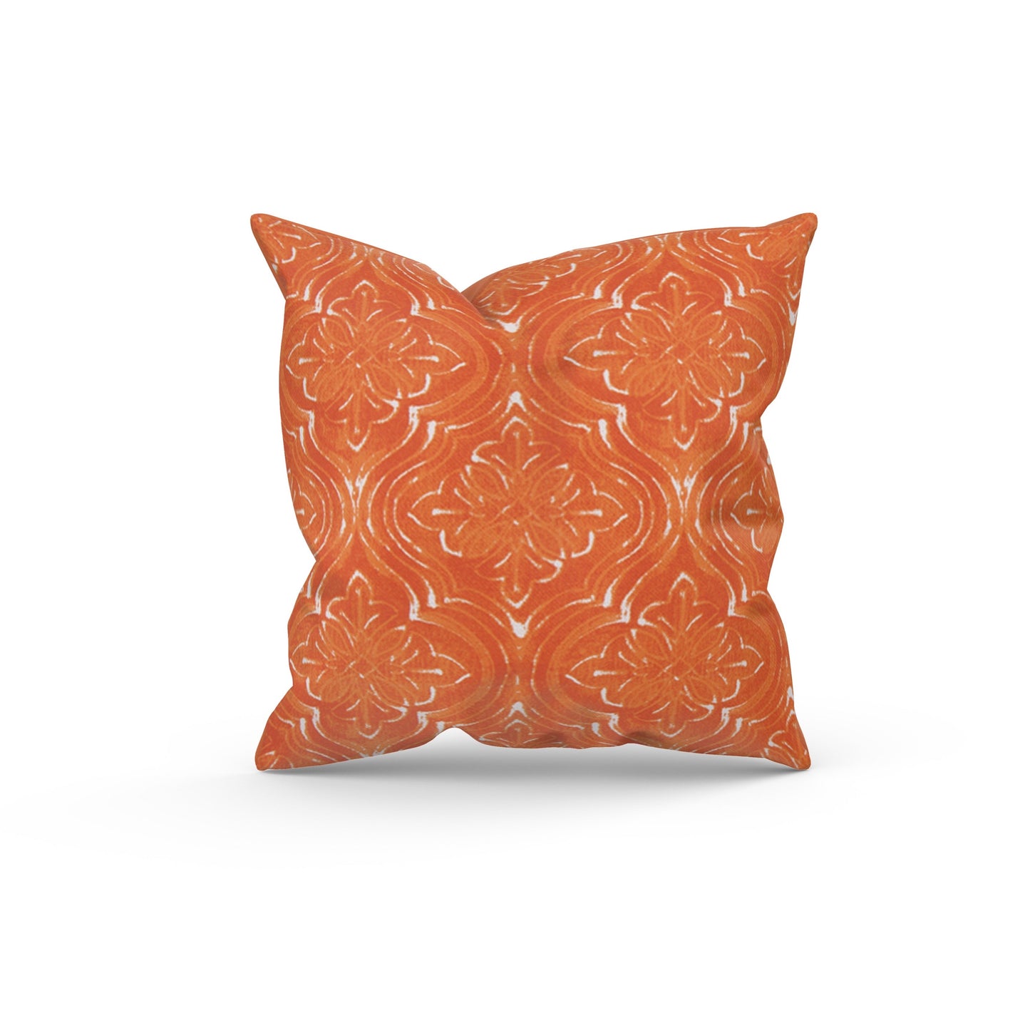 Orange Abstract Tile Outdoor Pillow Cover